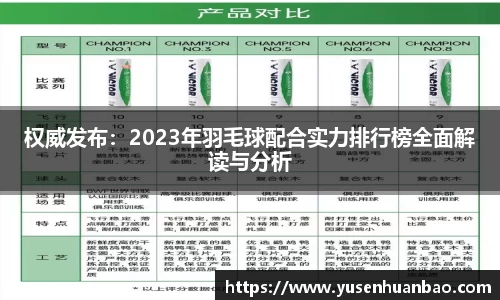 权威发布：2023年羽毛球配合实力排行榜全面解读与分析