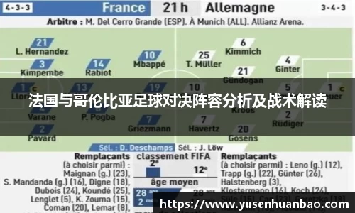 法国与哥伦比亚足球对决阵容分析及战术解读